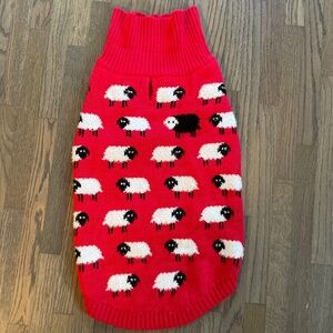 Large Red Dog Knitted Vest
